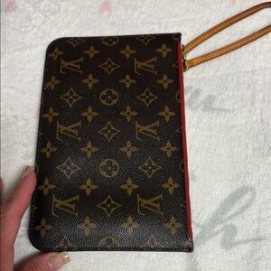Louis Vuitton Brown and Tan Monogram Pouch